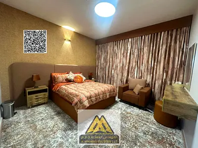Own a one-bedroom apartment for resale in the Orient Towers in Ajman for AED 220k with excellent sp