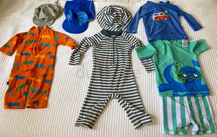 Baby swim clothes (unused/barely used)