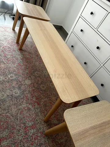 IKEA coffee table and two sides tables