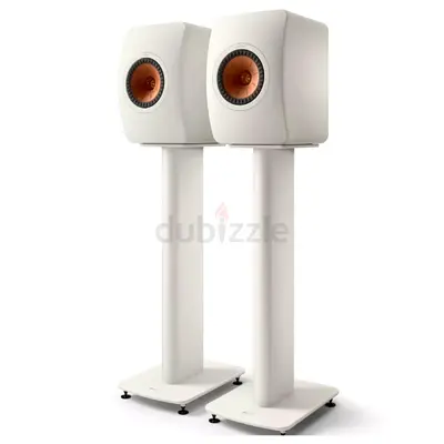 Pair of KEF LS50 Meta Bookshelf Speakers with Stands - White
