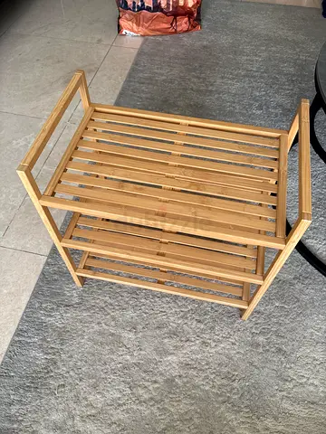 IKEA RAGRUND wooden rack / open shelving - light bamboo finish