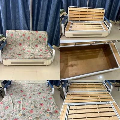Convertible sofa bed with storage  good condition