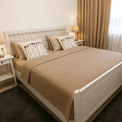 Pure wood White bed set king size IKEA
