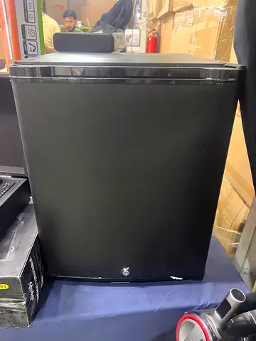 Compact Black Mini Fridge with Lock