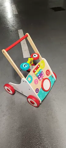 Wooden Baby Push Walker with Activity Play Panel — Good Condition