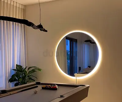 Large Round LED Backlit Wall Mirror - Modern Decorative Mirror