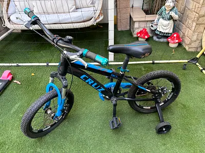 Blue and Black Kids Bike