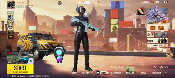 PUBG Mobile Account with High-Level Character and Skins