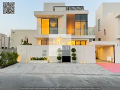 A luxury villa by a distinguished developer, featuring a modern, elegant architectural design and hi