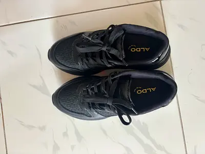 Aldo Pillow Walk Black Lace Up Sneakers