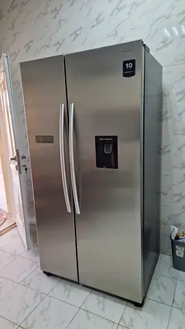 Hisense 2-Door Side-by-Side Refrigerator - Stainless Steel, Good Condition