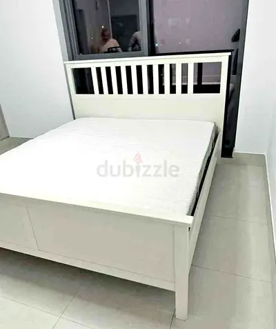 IKEA Hamnes bed with mattress queen size bed
