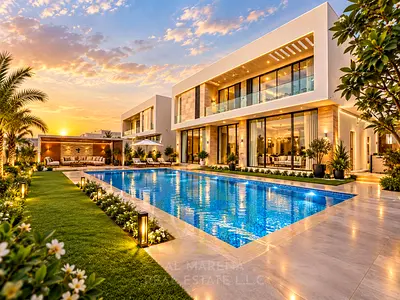 Luxury Al Zorah Complex – Golf View – Ajman | 11,500 sq. ft. | 5 Master Bedrooms | Pool and Jacuzzi | Electricity, Water, and A/C Included