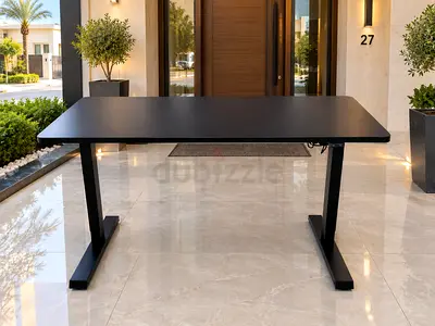 Ikea Adjustable Standing Desk - Black Rectangular Top, Good Condition