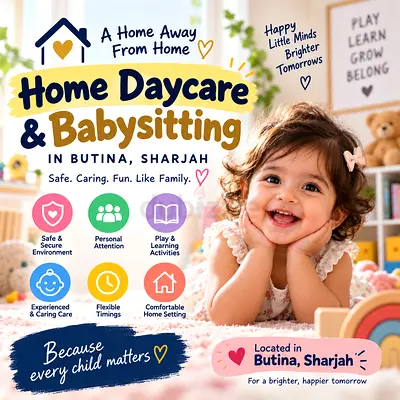 Safe & Caring Home Daycare & Babysitting in Sharjah