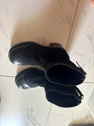 Black Ankle Boots with Chunky Heel