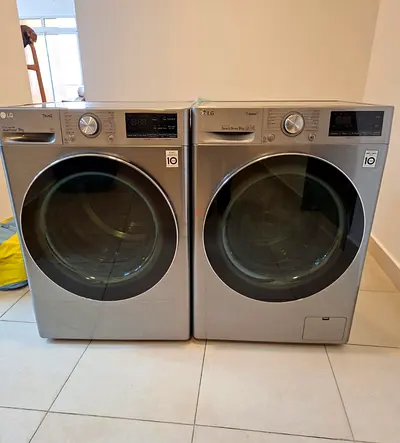 LG brand 9 kg washer and 9 kg dryer latest new model same like a new condition