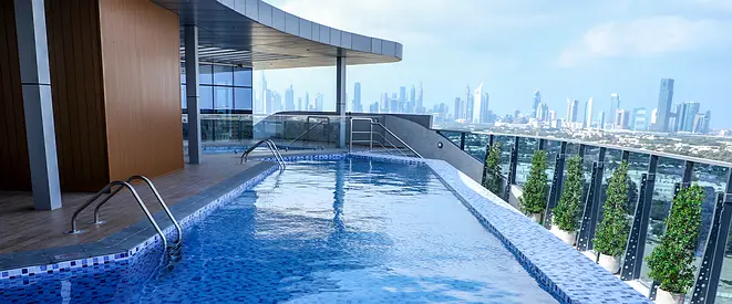 1 B/R FLAT AVAILABLE IN JADDAF WITH POOL/GYM/GARDEN/KIDS PLAY AREA