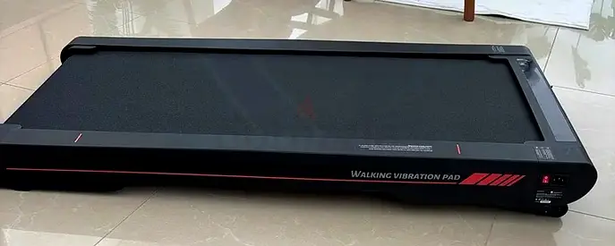 Compact Walking Vibration Pad Treadmill - Foldable Low-Impact Walker