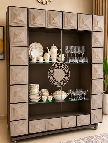 Large solidwood crockery unit