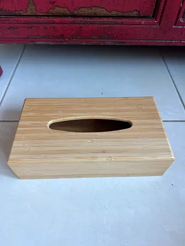 Bamboo Wooden Tissue Box Holder - Rectangular