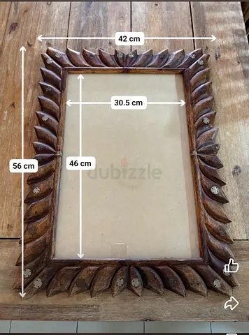 Antique style wooden picture frame