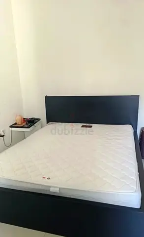 Ikea king size bed with mattress and storage drawers