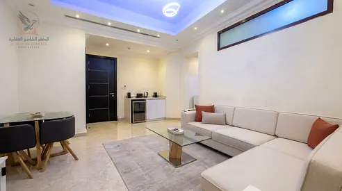 Furnished 2BR Apartment with Clean Furniture Balcony 2 Bathrooms Full Appliances Private Parking and Immediate Move In