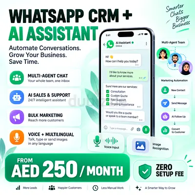 250 AED/Month - WhatsApp CRM, AI Sales Assistant & Automation Dubai - 250 AED/Month