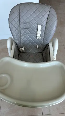 Used adjustable baby high chair with removable tray - grey