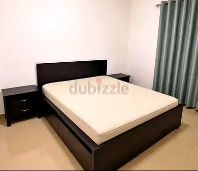 Ikea Queen size bed with mattress and storage drawers