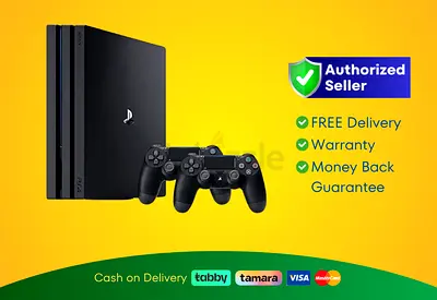Sony PlayStation 4 - Pro - Black - 1TB with 2 Controller | New | Warranty | FREE Delivery