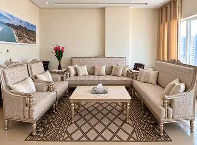 Luxury Sofa Set with Tables.