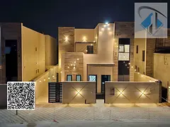 Villa for rent in Al Helio 2, Ajman, directly opposite the mosque. It features 4 bedrooms, a majlis