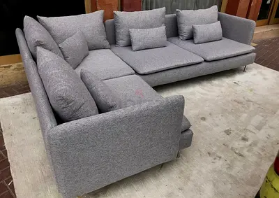 Light grey IKEA Sodhremn L Shape Sofa