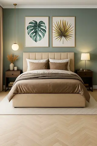Beige Brand New twin size bed including mattress double bed strong bed