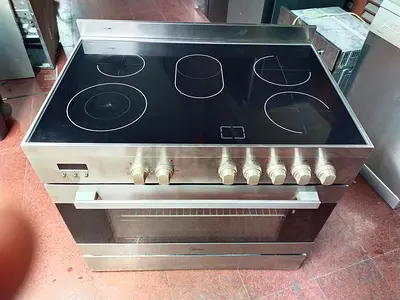 Media 5 Zone Full Electric Ceramic Cooker Range. 90×60Cm
