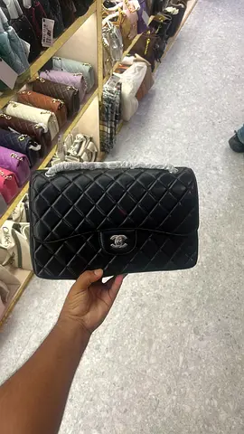 Chanel Classic black quilted flap handbag - 30cm