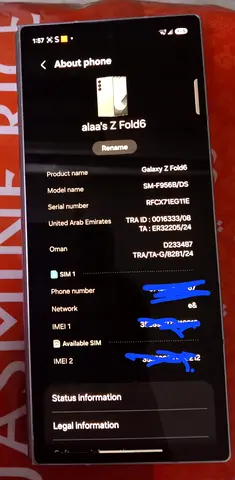Samsung Galaxy Z Fold6 - Good Working Condition, UAE ...Big display not working