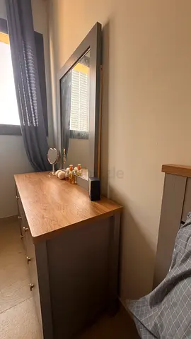 Wooden Dresser with Large Mirror, Good Condition