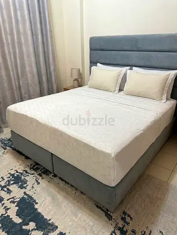 Blue king bed - good condition