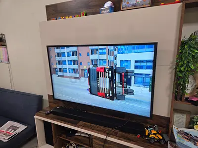 55-inch LED TV with soundbar - good working condition