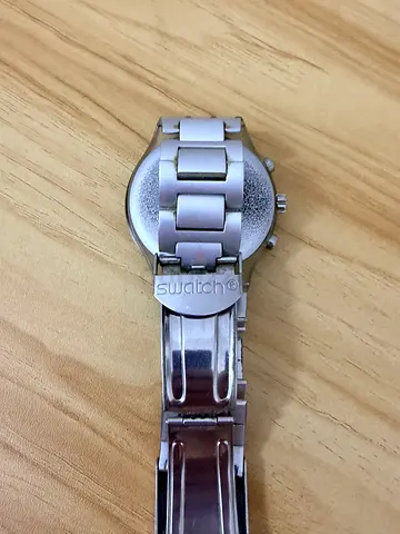 Swatch stainless steel men's wristwatch - silver bracelet
