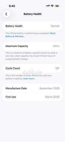 iPhone Air with 99% Battery Health (First used Mar 2026) - great Condition hardly used