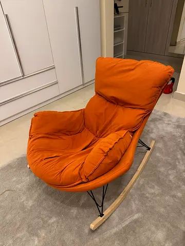 Orange Rocking Lounge Chair