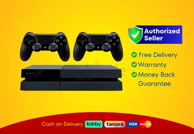 Sony PlayStation 4 - Fat - Black - 500GB with 2 Controller | New |  Warranty | FREE  Delivery