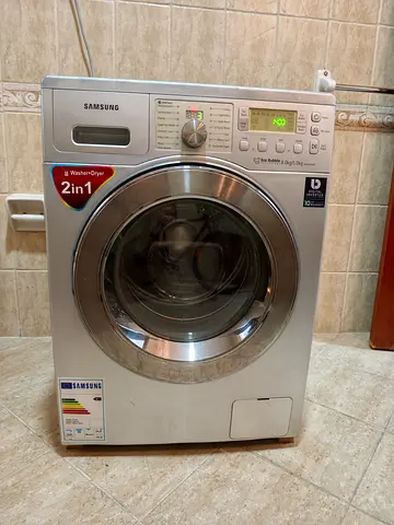 Samsung Eco Bubble Front Load Washer/dryer 8kg / 5kg (Silver) - Good Working Condition