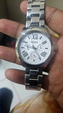 Silver Fossil men's chronograph watch - stainless steel bracelet