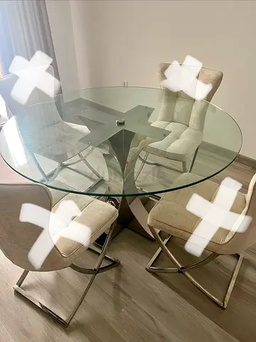 Glass Round Dining Table from THE ONE