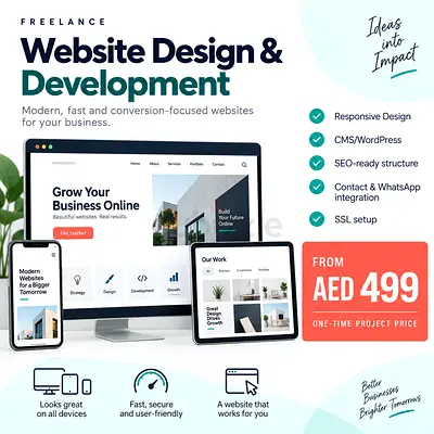 499 AED - Conversion-Ready Business Websites - From 499 AED